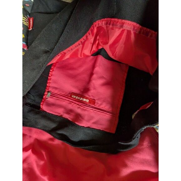 Vtg Unionbay Sugar Skull Book Bag Tote Day Of The Dead Dia De Muertos Goth Blue - Picture 14 of 15